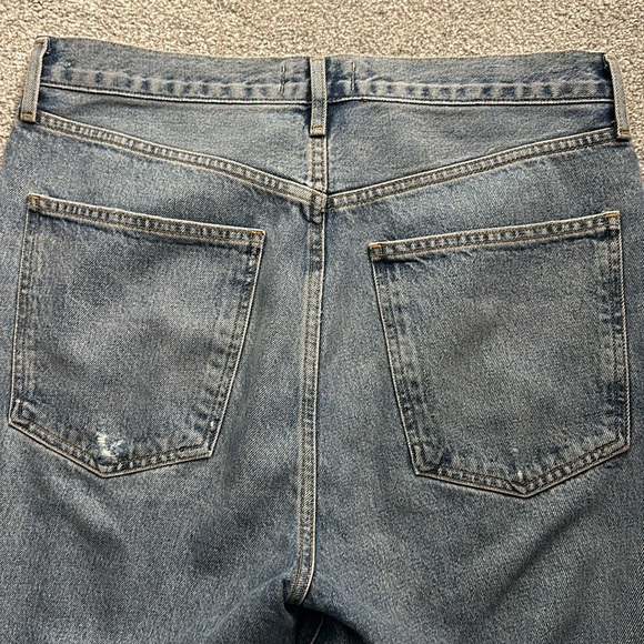 AGOLDE 90's Crop Mid Rise Loose Fit Jean - Blue Size 29 - Picture 4 of 4